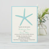 ヒトデアクアマリン結婚式招待状 招待状 (スタンド正面)