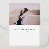 ヒトデエレガント海ビーチ結婚式バラ金ゴールドV3 箔招待状 (裏面)