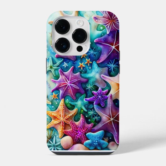 ヒトデカラフルイ iPhoneケース (裏面)