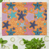 ヒトデカラフルス キッチンタオル (折り畳み)