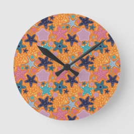 ヒトデカラフルス ラウンド壁時計