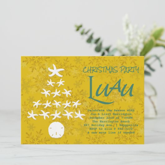 ヒトデクリスマスツリールアウ（ハワイ式宴会）パーティー 招待状 (スタンド正面)