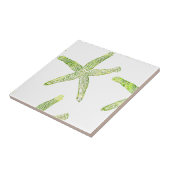 ヒトデコースタルビーチグレーグリーンホワモダンイト タイル (側面)