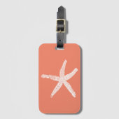 ヒトデサケピンクオレンジの母親の日の贈り物  ラゲッジタグ (正面縦)