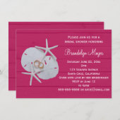 ヒトデサンドドルブライダルシャワー招待状 招待状 (正面/裏面)