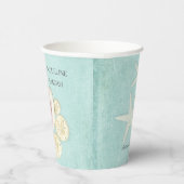 ヒトデシェルビーチシー海ショアブライダルシャワー 紙コップ (右)