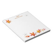 ヒトデシンプルモダンパーソナライズされた ノートパッド (アングル)