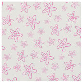 ヒトデスケッチピンク白 ファブリック (クローズアップ)