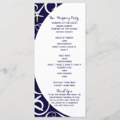 ヒトデダークブルービーチ結婚式計画 プログラム (裏面)