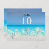 ヒトデパラダイスブルーの熱帯水域テーブル番号 ポストカード (正面/裏面)