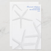 ヒトデパーソナライズされたビーチテーマ筆記用紙 便箋 (正面/裏面)