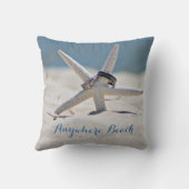 ヒトデビーチを使ったカスタマイズ可能な日当たりの良いリングや輪 クッション (裏面)