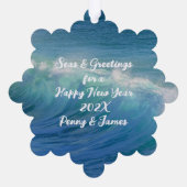 ヒトデビーチクリスマスオーナメントカード オーナメントカード (裏面)