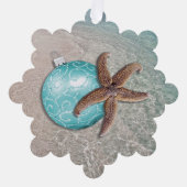 ヒトデビーチクリスマスオーナメントカード オーナメントカード (正面)