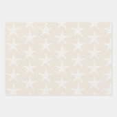 ヒトデビーチサンドサマー結婚ズパターン ラッピングペーパーシート (正面3)