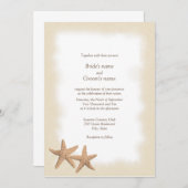 ヒトデビーチテーマ結婚式招待状 招待状 (正面/裏面)