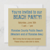 ヒトデビーチパーティー! 招待状 (裏面)