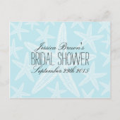 ヒトデビーチブライダルシャワーレシピカード インビテーションポストカード (正面)