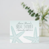 ヒトデビーチブライダルシャワーレシピカード インビテーションポストカード (スタンド正面)