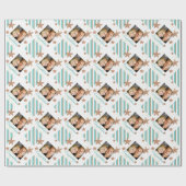 ヒトデビーチ写真青サンゴアイボリー ラッピングペーパー (フラット)