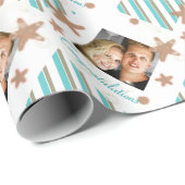 ヒトデビーチ写真青サンゴアイボリー ラッピングペーパー (ロールコーナー)