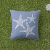 ヒトデビーチ夏航海のデザイン アウトドアクッション (芝生)