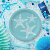 ヒトデビーチ夏航海のデザイン ペーパープレート (パーティー)