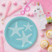 ヒトデビーチ夏航海のデザイン ペーパープレート (パーティー)