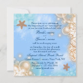 ヒトデビーチ熱帯ブルーアイボリー 招待状 (裏面)