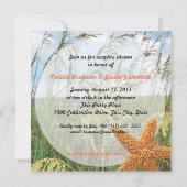 ヒトデビーチ結婚式シャワー 招待状 (裏面)