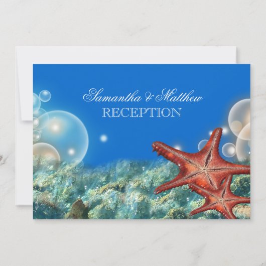 ヒトデビーチ結婚式婚約記念日 招待状 (正面)