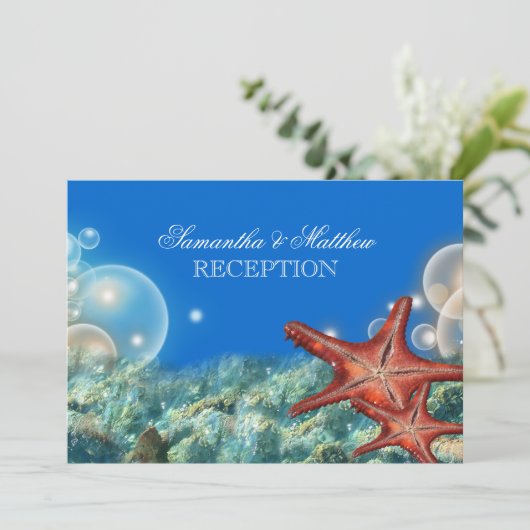 ヒトデビーチ結婚式婚約記念日 招待状 (スタンド正面)