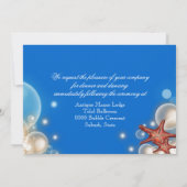 ヒトデビーチ結婚式婚約記念日 招待状 (裏面)