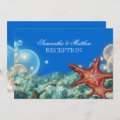 ヒトデビーチ結婚式婚約記念日 招待状 (正面/裏面)