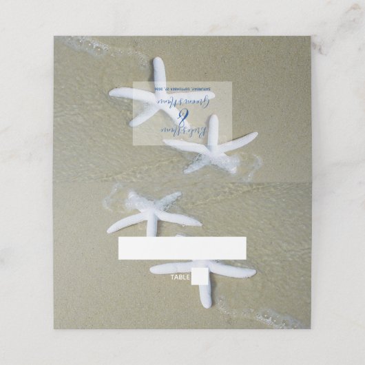 ヒトデビーチ結婚式座席表 プレイスカード (外部開封)