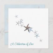 ヒトデビーチ結婚式招待状 招待状 (正面/裏面)