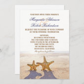 ヒトデビーチ結婚式招待状 招待状 (正面/裏面)