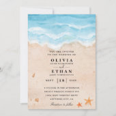 ヒトデビーチ結婚式招待状 招待状 (正面)