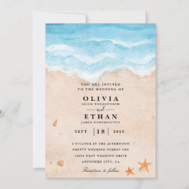 ヒトデビーチ結婚式招待状 招待状