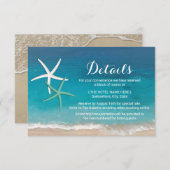 ヒトデビーチ結婚式詳細 エンクロージャーカード (正面/裏面)