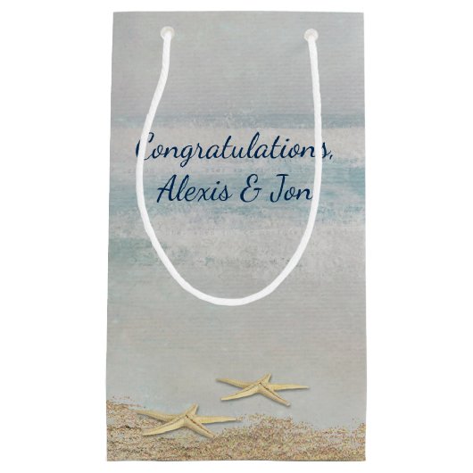 ヒトデビーチ結婚式 スモールペーパーバッグ (正面)