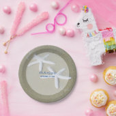 ヒトデビーチ結婚式 ペーパープレート (パーティー)