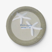 ヒトデビーチ結婚式 ペーパープレート (正面)