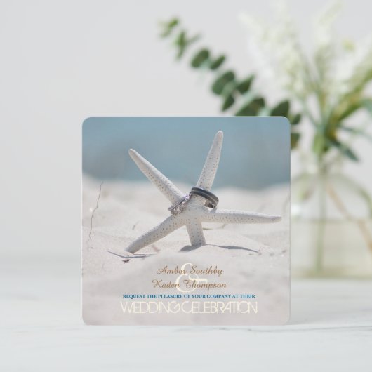 ヒトデビーチ結婚式 招待状 (スタンド正面)