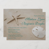 ヒトデビーチ行き先結婚招待状 招待状 (正面/裏面)