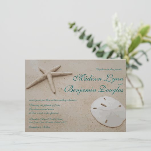 ヒトデビーチ行き先結婚招待状 招待状 (スタンド正面)