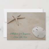 ヒトデビーチ行き先結婚招待状 招待状 (裏面)