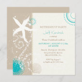 ヒトデビーチ退職パーティー 招待状 (正面/裏面)