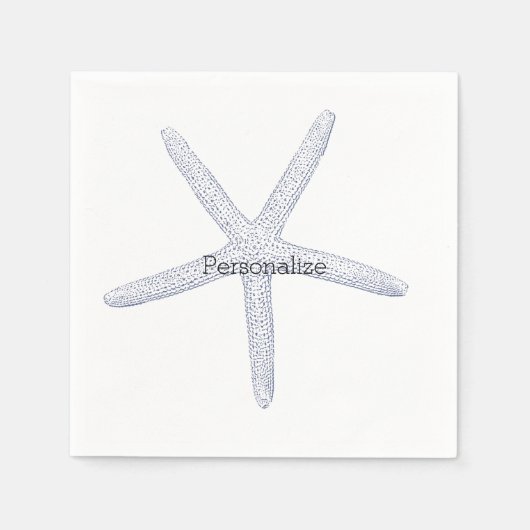 ヒトデビーチ スタンダードカクテルナプキン (正面)