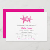 ヒトデペアシャワー/パーティの招待状 招待状 (正面/裏面)